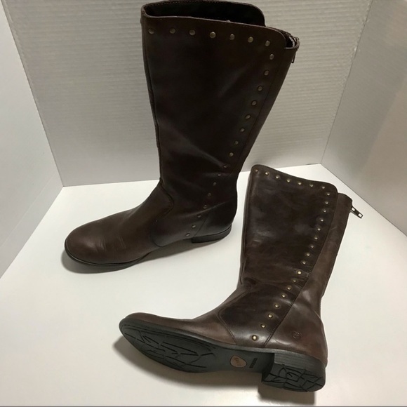 Born Larsen Genuine Leather Studded Riding Knee Boots - Picture 6 of 10